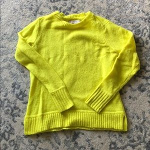 Bright citron crew neck Loft sweater